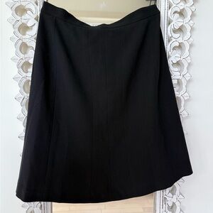 CHANEL Black Wool Skirt •44